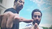 بهرام افشاری در آمریکا سوپرایز شد، بهرام رادان روبوسی کرد