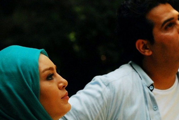 سحر قریشی و حمید عسگری» در پشت صحنه «شانس، عشق، تصادف»؛ سال 93