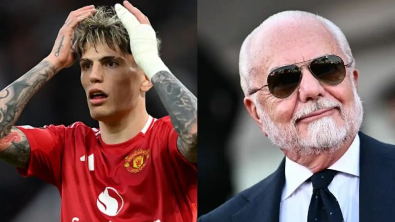 رئیس باشگاه ناپولی: گارناچو از یونایتد جدا شود، بهتر می‌شود! 
